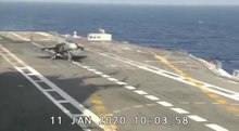 File:LCA Navy maiden landing on INS Vikramaditya.webm